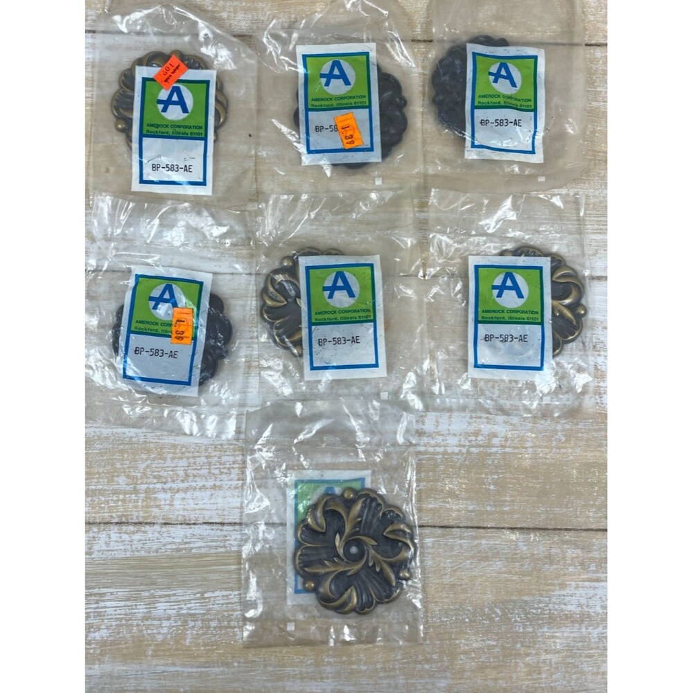 AMEROCK Provincial Door Drawer Backplate Antique English BP-583-AE Lot of 7 NOS